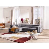 Eckrelaxsofa elektrisch - Ecke links - mit ausziehbarer Sitzfläche - Stoff - Anthrazit - MONISO Eckrelaxsofa elektrisch - Ecke links - mit ausziehbarer Sitzfläche - Stoff - Anthrazit - MONISO von Vente-unique