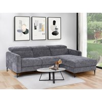 Eckrelaxsofa elektrisch - Ecke rechts - Stoff - Anthrazitgrau - FUSETA von Vente-unique