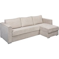 Eckschlafsofa mit Matratze - Ecke wechselbar - Cord - Beige - Liegefläche 140 cm - Matratze 22 cm mit Memory Schaum - LORETO Eckschlafsofa mit Matratze - Ecke wechselbar - Cord - Beige - Liegefläche 140 cm - Matratze 22 cm mit Memory Schaum - LORETO von Vente-unique