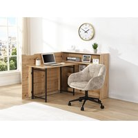 Eckschreibtisch Klappbar - MDF - Natur - RELIMY Eckschreibtisch Klappbar - MDF - Natur - RELIMY von Vente-unique