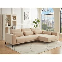 Ecksofa - Ecke rechts - Strukturstoff - Beige - TILANIA Ecksofa - Ecke rechts - Strukturstoff - Beige - TILANIA von Vente-unique