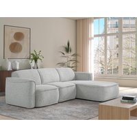 Ecksofa - Ecke rechts - melierter Stoff - Grau - DIOMARO von Vente-unique