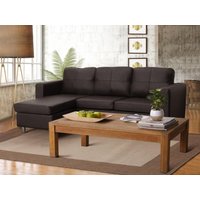Ecksofa - Kunstleder - Braun - ACKLEY von Vente-unique