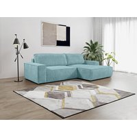 Ecksofa mit Schlaffunktion - Ecke Rechts - Cord - Türkisblau - AMELIA Ecksofa mit Schlaffunktion - Ecke Rechts - Cord - Türkisblau - AMELIA von Vente-unique