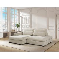 Ecksofa mit Schlaffunktion - Ecke links - Cord - Beige - SELIORA von Vente-unique