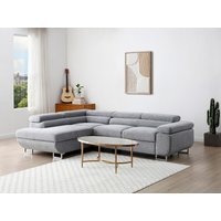 Ecksofa mit Schlaffunktion - Ecke links - Strukturstoff - Grau - NURAZIO Ecksofa mit Schlaffunktion - Ecke links - Strukturstoff - Grau - NURAZIO von Vente-unique