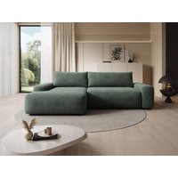 Ecksofa mit Schlaffunktion - Ecke links - Strukturstoff - Grün - DAVISO Ecksofa mit Schlaffunktion - Ecke links - Strukturstoff - Grün - DAVISO von Vente-unique