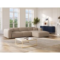 Ecksofa mit Schlaffunktion - Ecke rechts - Cord fein gerippt - Beige - POGNI Ecksofa mit Schlaffunktion - Ecke rechts - Cord fein gerippt - Beige - POGNI von Vente-unique