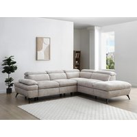 Ecksofa mit Schlaffunktion - Ecke rechts - Strukturstoff - Beige - SURDELI Ecksofa mit Schlaffunktion - Ecke rechts - Strukturstoff - Beige - SURDELI von Vente-unique