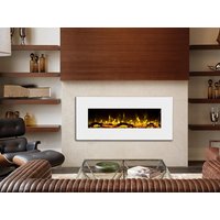 Elektrokamin Wandkamin - 110 x 14 x 49 cm - Weiß - LALITA von Vente-unique