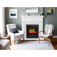 Elektrokamin zum Aufstellen - mit Mantel - L98 x T26 x H100,8 cm - Weiß - OTEMANU Elektrokamin zum Aufstellen - mit Mantel - L98 x T26 x H100,8 cm - Weiß - OTEMANU von Vente-unique