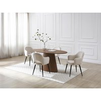 Esstisch 6 Personen - Nussbaumfurnier - Holzfarben dunkel - ANTELADA von Vente-unique