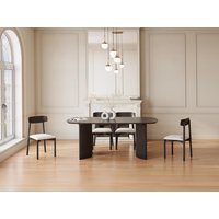 Esstisch - 8 Personen - Mangoholz - Schwarz - TAMENIA von Maison Céphy von Vente-unique