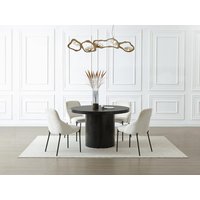 Esstisch ausziehbar - 4 bis 12 Personen - MDF - Schwarz - SIDRINA von Vente-unique