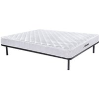 Federkernmatratze-Lattenrost-Set - Memory Schaum - 140 x 200 cm - Stärke 15 cm - 1 Zone - Härtegrad 2 - WOLKENLOS von YSMÉE Federkernmatratze-Lattenrost-Set - Memory Schaum - 140 x 200 cm - Stärke 15 cm - 1 Zone - Härtegrad 2 - WOLKENLOS von YSMÉE von Vente-unique