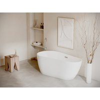 Freistehende Badewanne asymetrisch - Acryl - 240 L - 160 x 80 x 59 cm - Weiß - LEPINE von Vente-unique