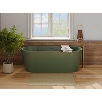Freistehende Badewanne oval - 255 L - 159 x 74 x 56 cm - Acryl - Khaki matt - LUZECA Freistehende Badewanne oval - 255 L - 159 x 74 x 56 cm - Acryl - Khaki matt - LUZECA von Vente-unique