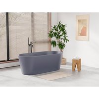 Freistehende Badewanne oval - 255 L - 159 x 74 x 56 cm - Blau matt - Acryl - LUZECA von Vente-unique