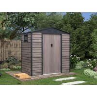 Gartenhaus Gerätehaus - 2,79 m² - Stahl - Holz-Optik - Grau - ADELMO von Vente-unique