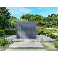Gartenhaus aus verzinktem Stahl - Anthrazitgrau - 4,6 m² - CLAFTON von Vente-unique