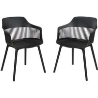 Gartensessel 2er-Set Polyproylen - Schwarz - SOHO von MYLIA von Vente-unique