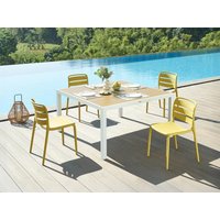 Gartenstuhl stapelbar 2er-Set - Polypropylen - Gelb - MOAH von MYLIA von Vente-unique