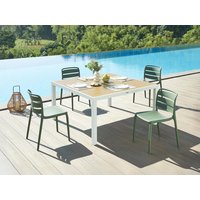 Gartenstuhl stapelbar 2er-Set - Polypropylen - Tannengrün - MOAH von MYLIA von Vente-unique