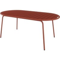 Gartentisch oval - 180 cm - Metall - Terracotta - MONTEFARO von MYLIA von Vente-unique