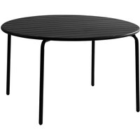 Gartentisch rund - D. 110 cm - Metall - Schwarz - MIRMANDE von MYLIA von Vente-unique