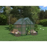 Gewächshaus - Polycarbonat & Aluminium - 4 m² - Grün - ASTELIA von Vente-unique