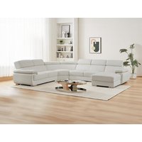 Große Wohnlandschaft Leder - Ecke Rechts - Weiß - ELEVANTO von Vente-unique