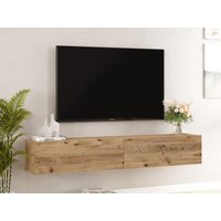 Hängendes TV-Möbel mit 2 Türen - Holzfarben hell - AUBEPINA Hängendes TV-Möbel mit 2 Türen - Holzfarben hell - AUBEPINA von Vente-unique