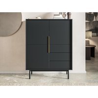 Highboard mit 3 Türen & 3 Schubladen - Schwarz - DABRIANA von Vente-unique