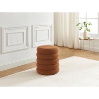 Hocker - Bouclé-Stoff - Terracotta - ECAMBI von Vente-unique