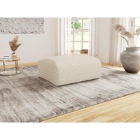 Hocker - Bouclé-Stoff - Weiß - POGNI von Maison Céphy von Vente-unique