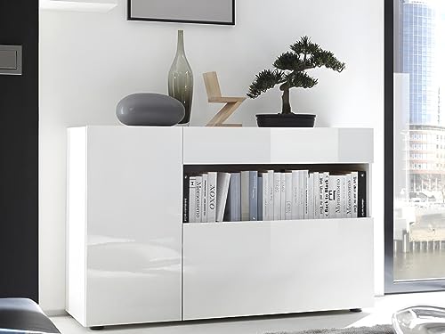In Living Sideboard mit 2 Türen & 1 Schublade - Weiß lackiert - ALTAIR von Vente-unique