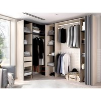 Kleiderschrank Kleiderschranksystem - B. 164/234 cm - Eichefarben & Anthrazit - DORIAN Kleiderschrank Kleiderschranksystem - B. 164/234 cm - Eichefarben & Anthrazit - DORIAN von Vente-unique