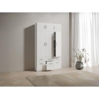 Kleiderschrank mit 3 Türen & 6 Schubladen + Aufsatz - 136 cm - Weiß - BELOMY Kleiderschrank mit 3 Türen & 6 Schubladen + Aufsatz - 136 cm - Weiß - BELOMY von Vente-unique