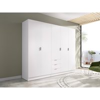 Kleiderschrank mit 5 Türen & 3 Schubladen - 202 cm - Weiß - LISTOWEL Kleiderschrank mit 5 Türen & 3 Schubladen - 202 cm - Weiß - LISTOWEL von Vente-unique