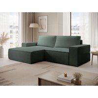 Kleines Ecksofa mit Schlaffunktion - Ecke links - Cord - Tannengrün - AMELIA Kleines Ecksofa mit Schlaffunktion - Ecke links - Cord - Tannengrün - AMELIA von Vente-unique