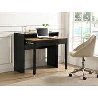 Konsolenschreibtisch ausziehbar mit 2 Schubladen - Schwarz & Holzfarben - LOAVIA Konsolenschreibtisch ausziehbar mit 2 Schubladen - Schwarz & Holzfarben - LOAVIA von Vente-unique