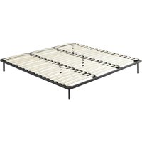 Lattenrost - mit Füßen - 200 x 200 cm - 3 x 19 Latten - Schwarz - KALISTA von YSMÉE von Vente-unique