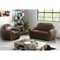 Ledersessel Vintage - Braun - BAUDOIN von Vente-unique