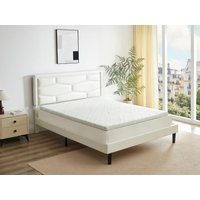 Matratzenauflage Topper  - 160 x 200 cm - Memory Schaum - 1 Zone - Stärke 5 cm - Bambusbezug - LUFFY von NATUREA von Vente-unique