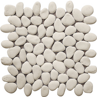 Mosaikfliesen - 1 Pack: 1 m² - Kieselstein - Cremefarben - OLA von Vente-unique