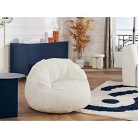 Muschelsessel - Bouclé-Stoff - Weiß - FONADO von Vente-unique