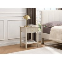 Nachttisch 2er-Set 1 Schublade & 1 Ablage – MDF – Beige – NIRIVA von Vente-unique