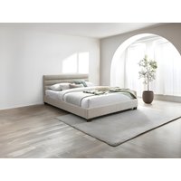 Polsterbett - 140 x 190 cm - Stoff - Beige + Matratze- FAUSTIN von Vente-unique
