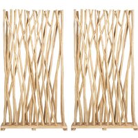 Raumteiler 2er Set - 100 x 25 x 180 cm - Teakholz - Naturfarben - GAYANA Raumteiler 2er Set - 100 x 25 x 180 cm - Teakholz - Naturfarben - GAYANA von Vente-unique