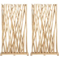 Raumteiler 2er Set - 100 x 25 x 180 cm - Teakholz - Naturfarben - GAYANA Raumteiler 2er Set - 100 x 25 x 180 cm - Teakholz - Naturfarben - GAYANA von Vente-unique